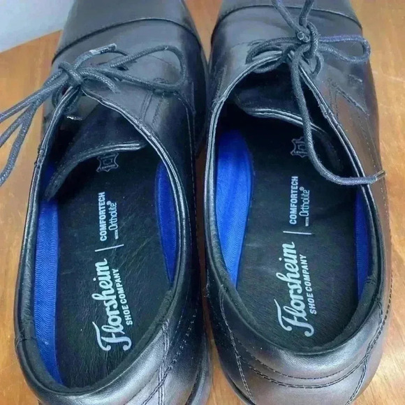 Florsheim Comfortech Ortholite Men's Black Lace Up Oxfords Size 12 - Picture 6 of 9